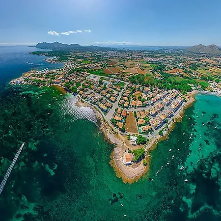 Villa Barcares Petit, Piscina, Jardines Junto A Playa En Alcudia (Mallorca)
